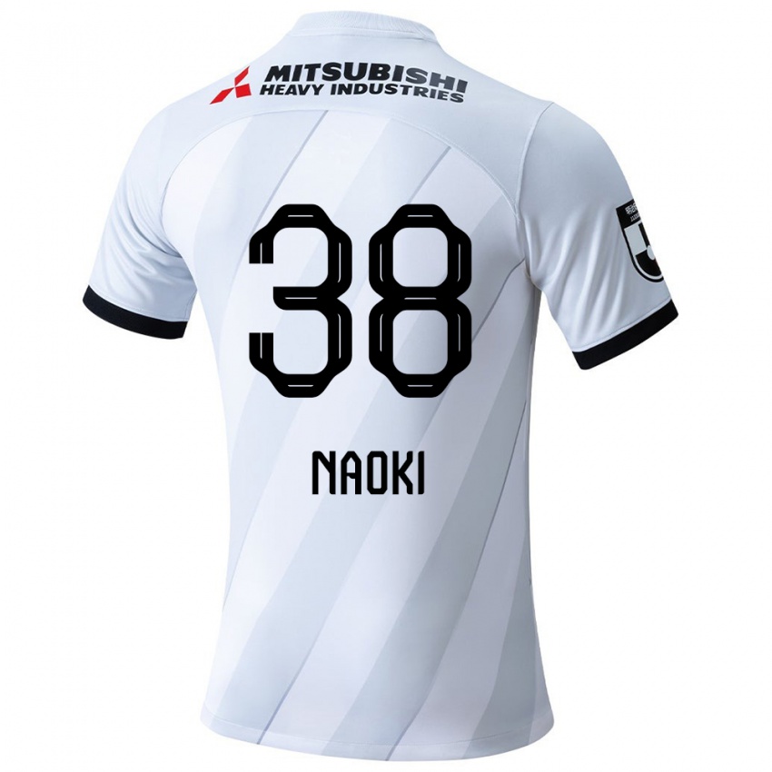 ילדים Naoki Maeda #38 לבן אפור הרחק ג'רזי 2024/25 חולצה קצרה