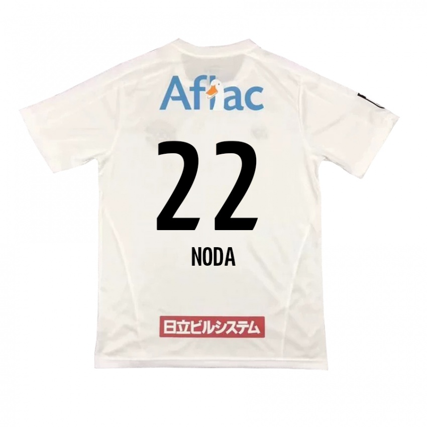 ילדים Hiroki Noda #22 לבן שחור הרחק ג'רזי 2024/25 חולצה קצרה