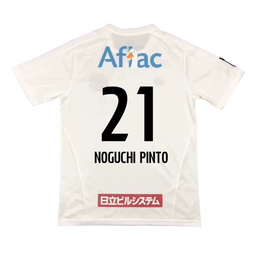 ילדים Amato Noguchi Pinto #21 לבן שחור הרחק ג'רזי 2024/25 חולצה קצרה