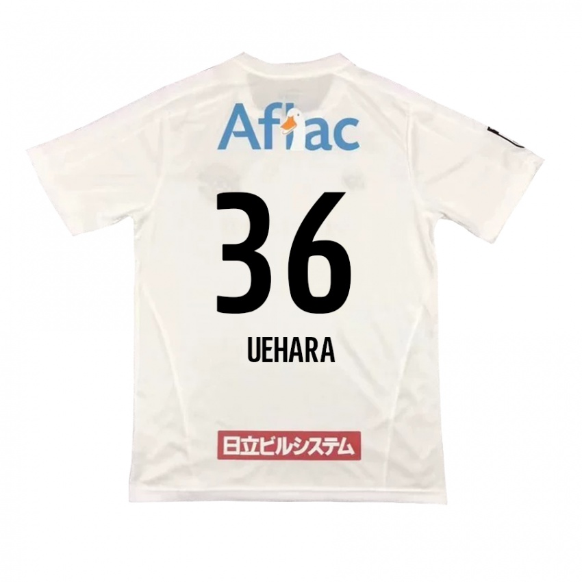 ילדים Reo Uehara #36 לבן שחור הרחק ג'רזי 2024/25 חולצה קצרה