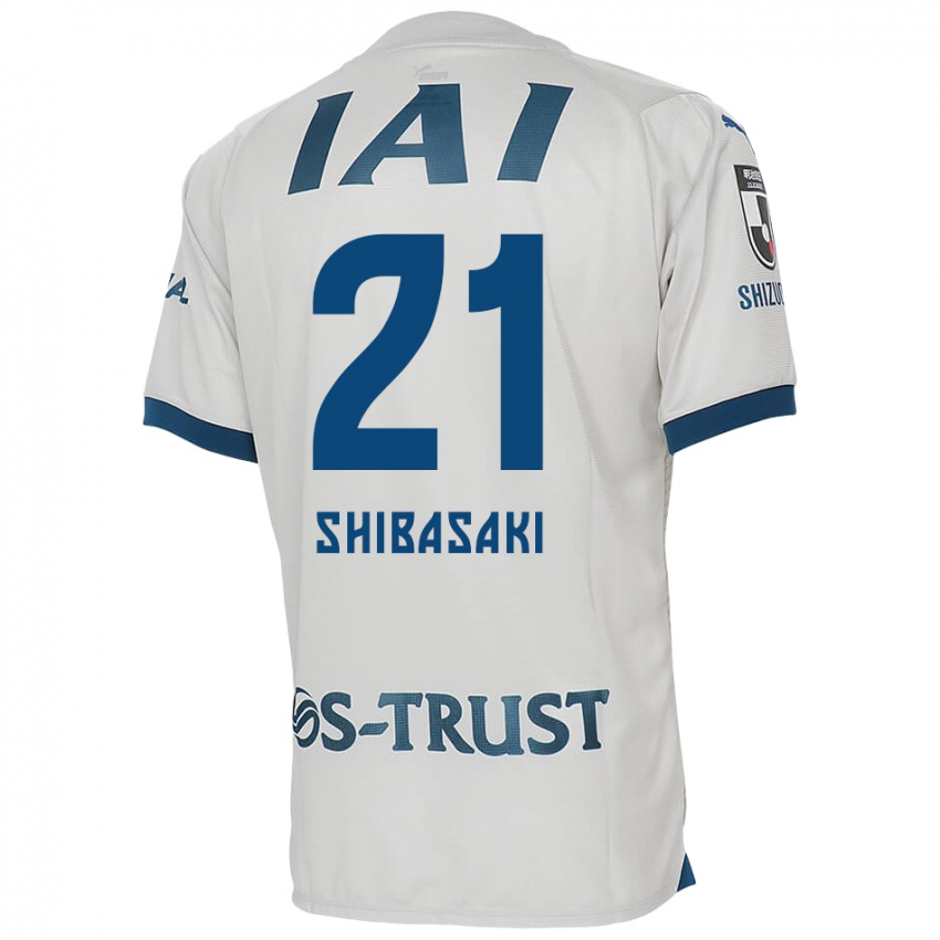 ילדים Kaito Shibasaki #21 לבן אדוםלבן כחול הרחק ג'רזי 2024/25 חולצה קצרה