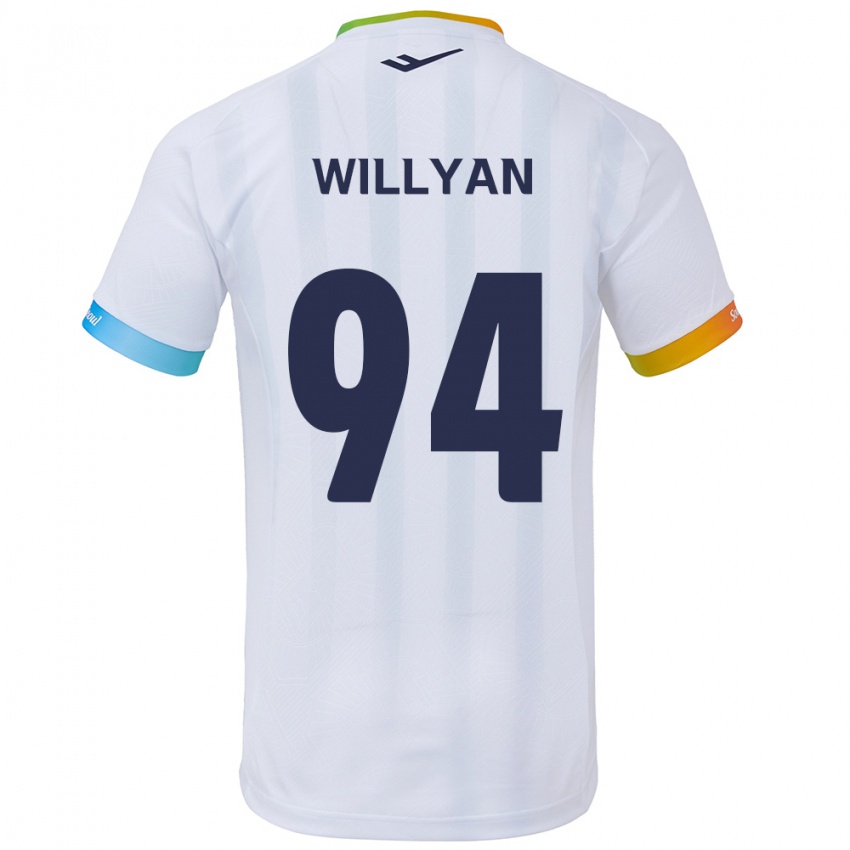 ילדים Willyan #94 לבן אדוםלבן כחול הרחק ג'רזי 2024/25 חולצה קצרה