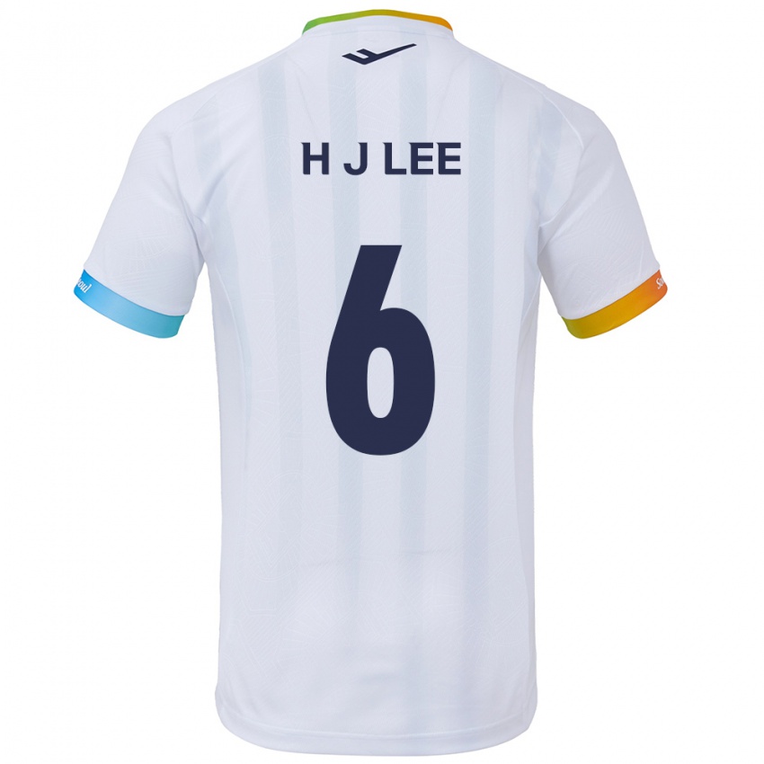 ילדים Ju-Hwan Lee #6 לבן אדוםלבן כחול הרחק ג'רזי 2024/25 חולצה קצרה