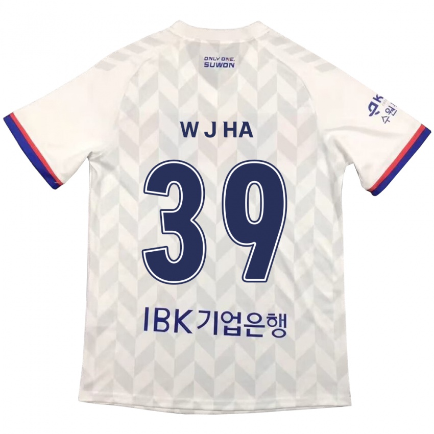 ילדים Jung-Woo Ha #39 לבן אדוםלבן כחול הרחק ג'רזי 2024/25 חולצה קצרה