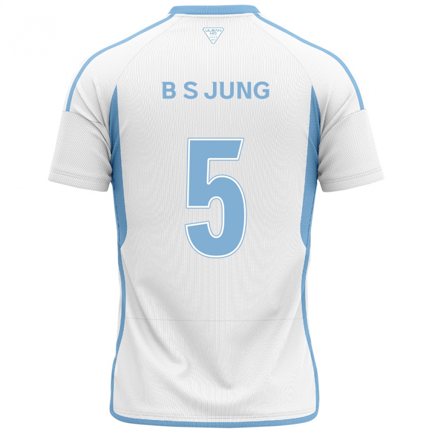 ילדים Seong-Bin Jung #5 לבן אדוםלבן כחול הרחק ג'רזי 2024/25 חולצה קצרה