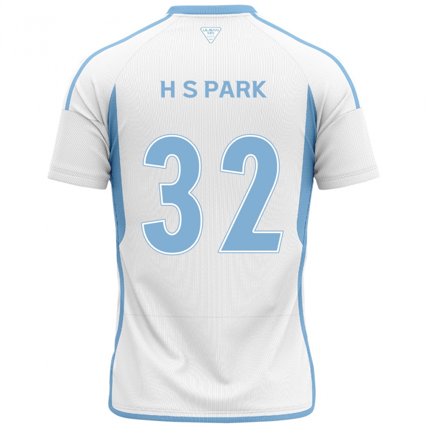 ילדים Sung-Hyun Park #32 לבן אדוםלבן כחול הרחק ג'רזי 2024/25 חולצה קצרה