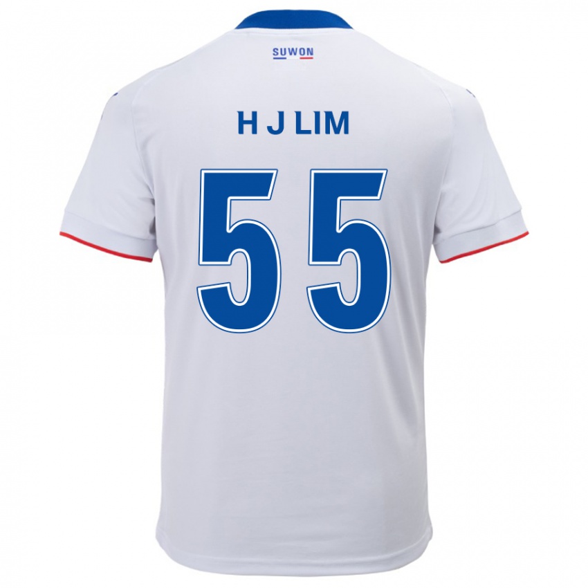 ילדים Ji-Hoon Lim #55 לבן אדוםלבן כחול הרחק ג'רזי 2024/25 חולצה קצרה