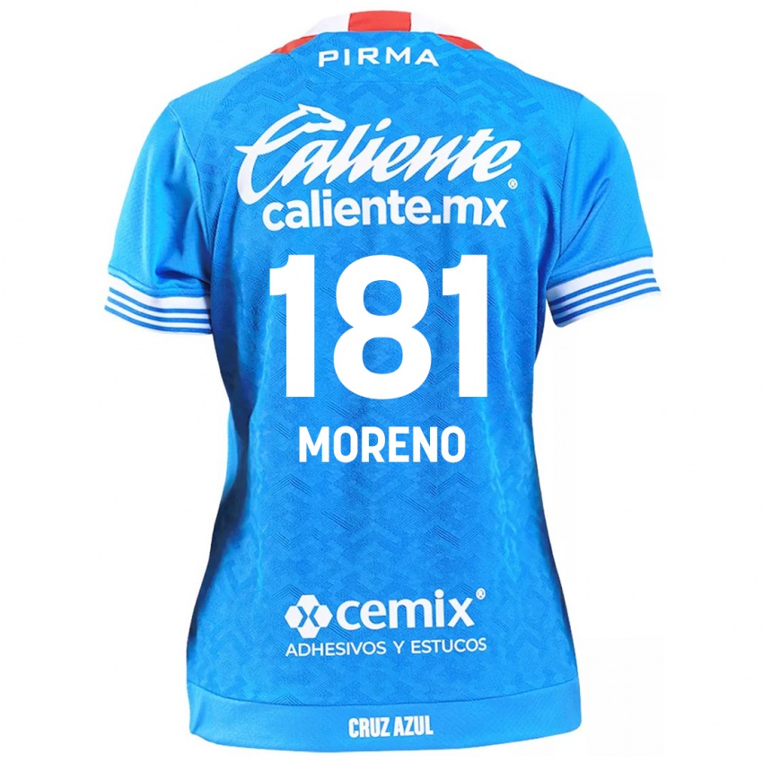 גברים Roberto Moreno #181 שמים כחולים ג'רזי ביתית 2024/25 חולצה קצרה