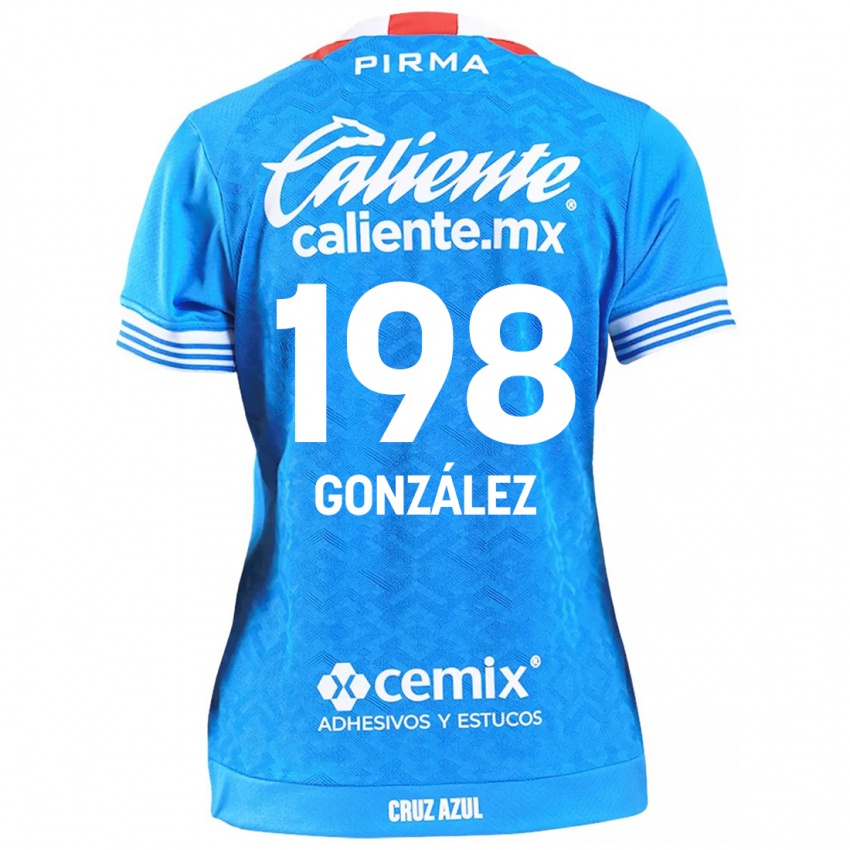 גברים Kenneth González #198 שמים כחולים ג'רזי ביתית 2024/25 חולצה קצרה