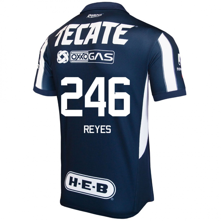 גברים Cristian Reyes #246 כחול אדום לבן ג'רזי ביתית 2024/25 חולצה קצרה