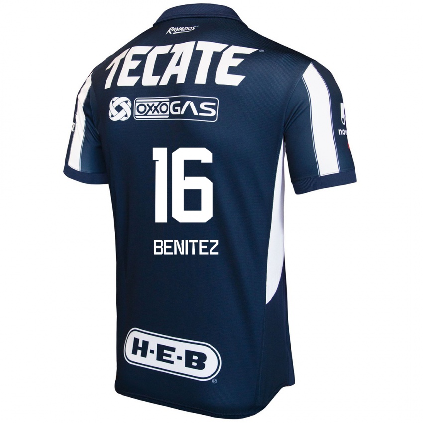 גברים Xanic Benitez #16 כחול אדום לבן ג'רזי ביתית 2024/25 חולצה קצרה