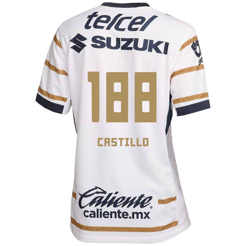 גברים Christian Castillo #188 אובסידיאן לבן ג'רזי ביתית 2024/25 חולצה קצרה