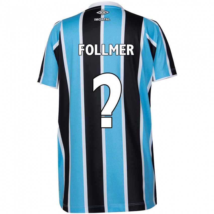 גברים Luan Follmer #0 כחול שחור לבן ג'רזי ביתית 2024/25 חולצה קצרה