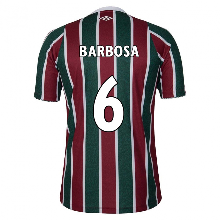 גברים Diogo Barbosa Mendanha #6 ירוק חום לבן ג'רזי ביתית 2024/25 חולצה קצרה