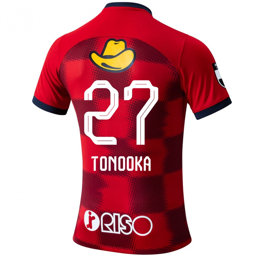 גברים Ryota Tonooka #27 אדום כחול לבן ג'רזי ביתית 2024/25 חולצה קצרה