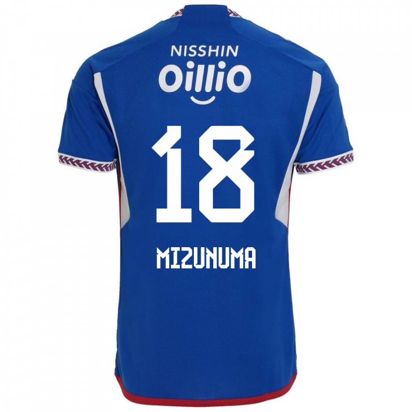 גברים Kota Mizunuma #18 כחול לבן אדום ג'רזי ביתית 2024/25 חולצה קצרה