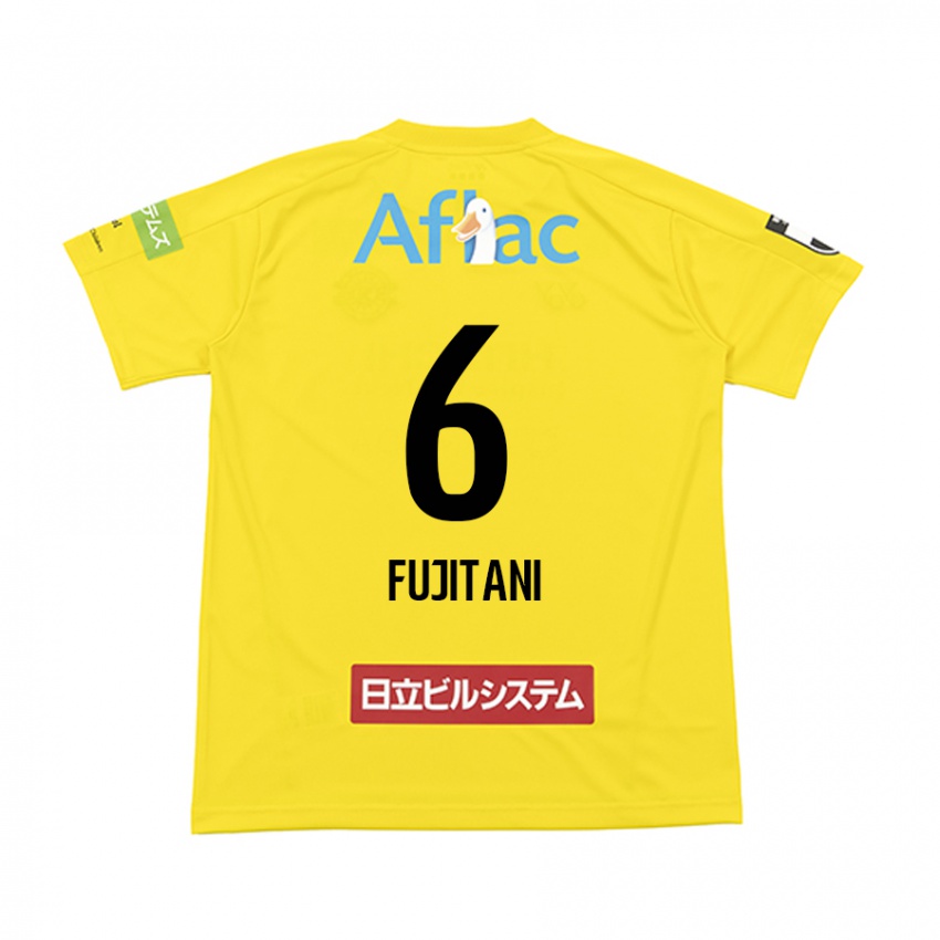 גברים Atsuto Fujitani #6 צהוב שחור ג'רזי ביתית 2024/25 חולצה קצרה