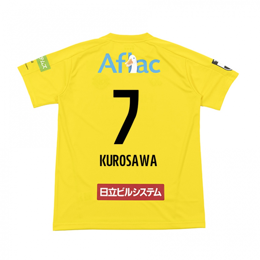 גברים Shido Kurosawa #7 צהוב שחור ג'רזי ביתית 2024/25 חולצה קצרה