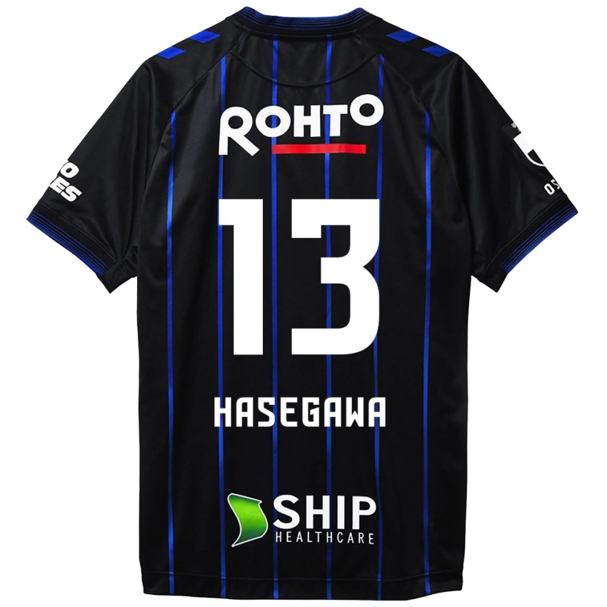 גברים Kosei Hasegawa #13 שחור כחול ג'רזי ביתית 2024/25 חולצה קצרה