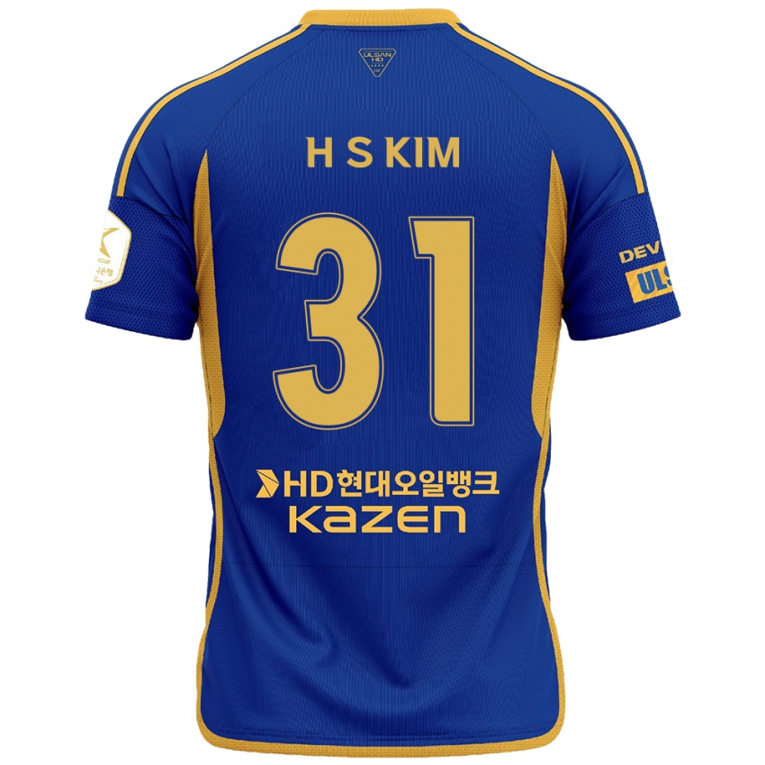 גברים Se-Hyoung Kim #31 כחול צהוב ג'רזי ביתית 2024/25 חולצה קצרה