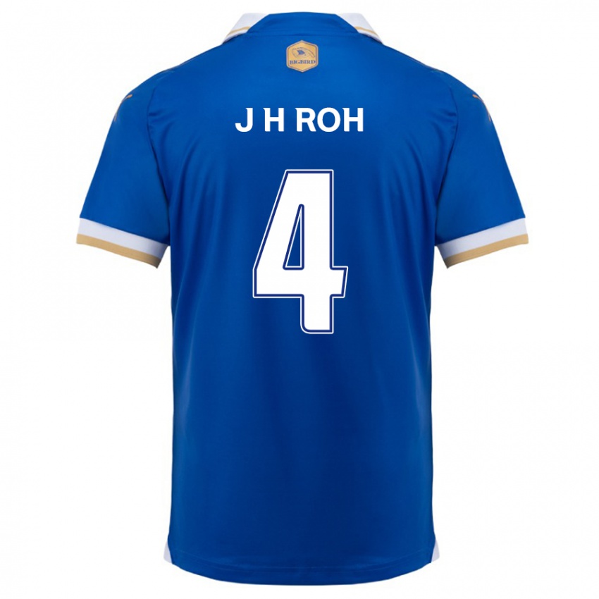 גברים Hyun-Jun Roh #4 כחול לבן ג'רזי ביתית 2024/25 חולצה קצרה