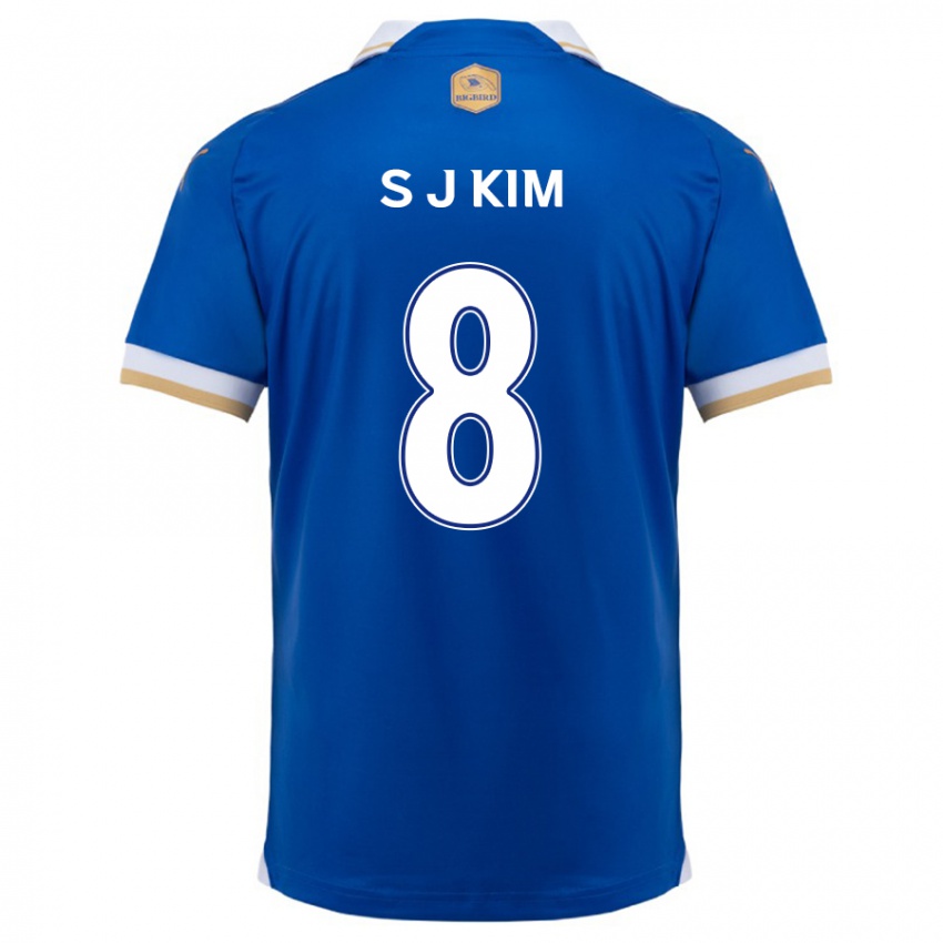 גברים Ji-Sung Kim #8 כחול לבן ג'רזי ביתית 2024/25 חולצה קצרה