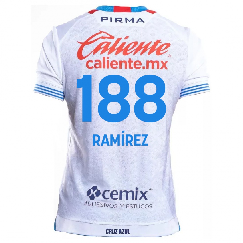 גברים Diego Ramírez #188 לבן אדוםלבן כחול הרחק ג'רזי 2024/25 חולצה קצרה