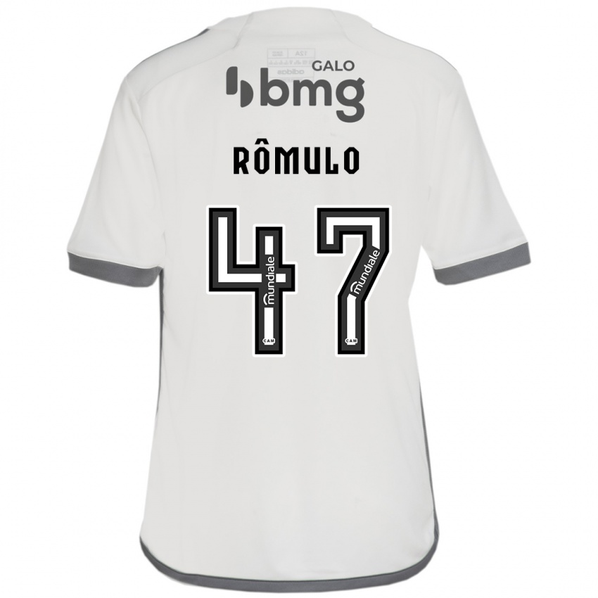 גברים Romulo #47 צבע קרם הרחק ג'רזי 2024/25 חולצה קצרה