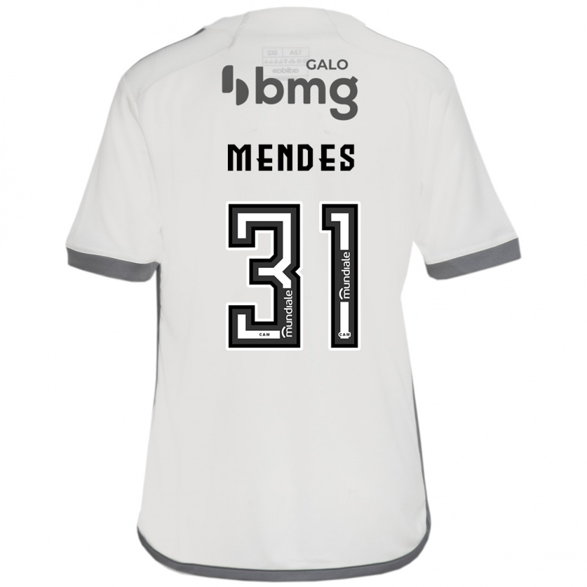 גברים Matheus Mendes #31 צבע קרם הרחק ג'רזי 2024/25 חולצה קצרה