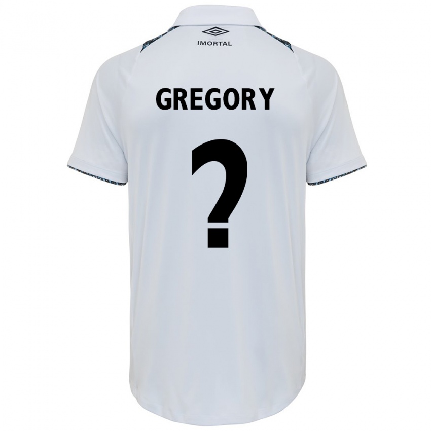 גברים Gregory #0 לבן אדוםלבן כחול הרחק ג'רזי 2024/25 חולצה קצרה