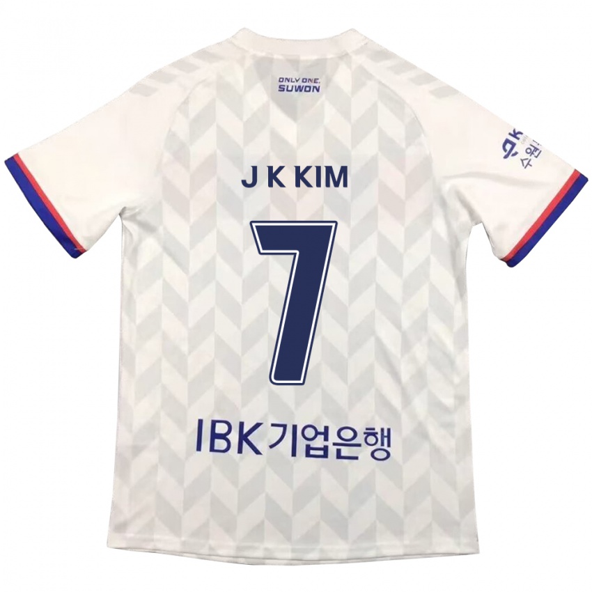 גברים Ki-Jun Kim #7 לבן אדוםלבן כחול הרחק ג'רזי 2024/25 חולצה קצרה