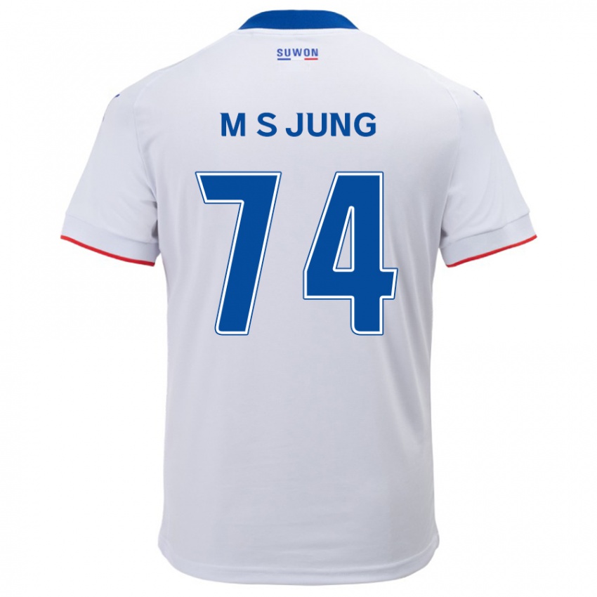 גברים Sung-Min Jung #74 לבן אדוםלבן כחול הרחק ג'רזי 2024/25 חולצה קצרה