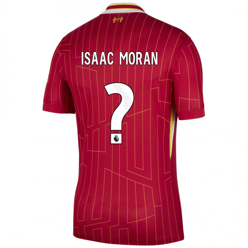 ילדים Isaac Moran #0 אדום צהוב לבן ג'רזי ביתית 2024/25 חולצה קצרה