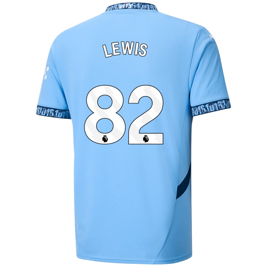 ילדים Rico Lewis #82 כָּחוֹל כֵּהֶה ג'רזי ביתית 2024/25 חולצה קצרה