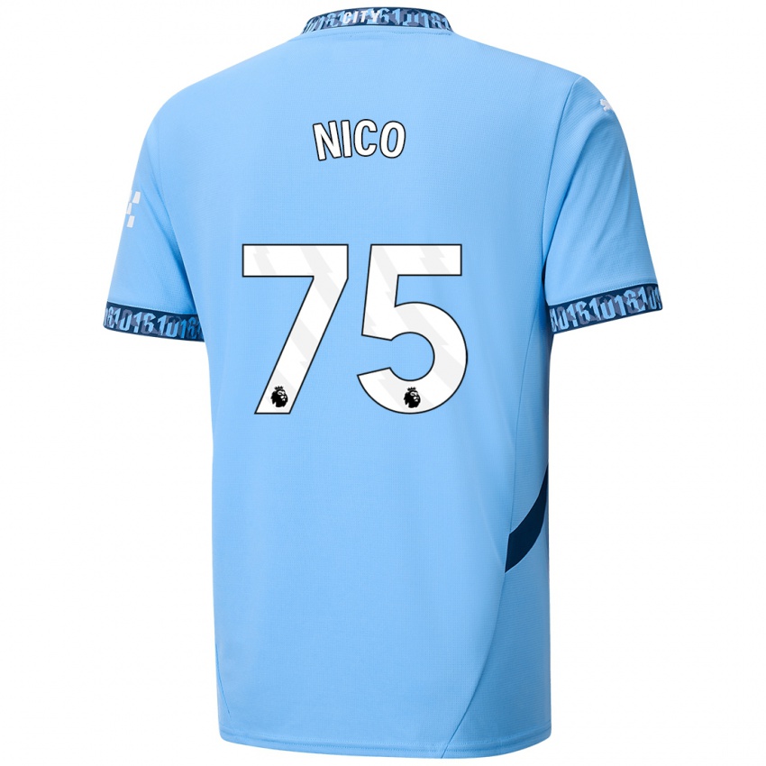 ילדים Nico O'reilly #75 כָּחוֹל כֵּהֶה ג'רזי ביתית 2024/25 חולצה קצרה