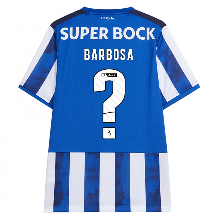 ילדים Rúben Barbosa #0 כחול לבן ג'רזי ביתית 2024/25 חולצה קצרה