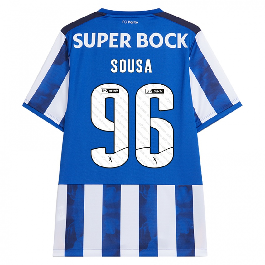 ילדים Filipe Sousa #96 כחול לבן ג'רזי ביתית 2024/25 חולצה קצרה