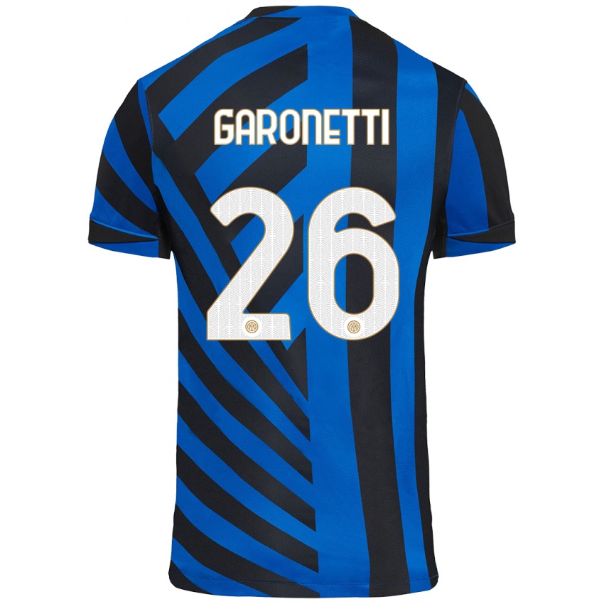 ילדים Gabriele Garonetti #26 כחול שחור ג'רזי ביתית 2024/25 חולצה קצרה