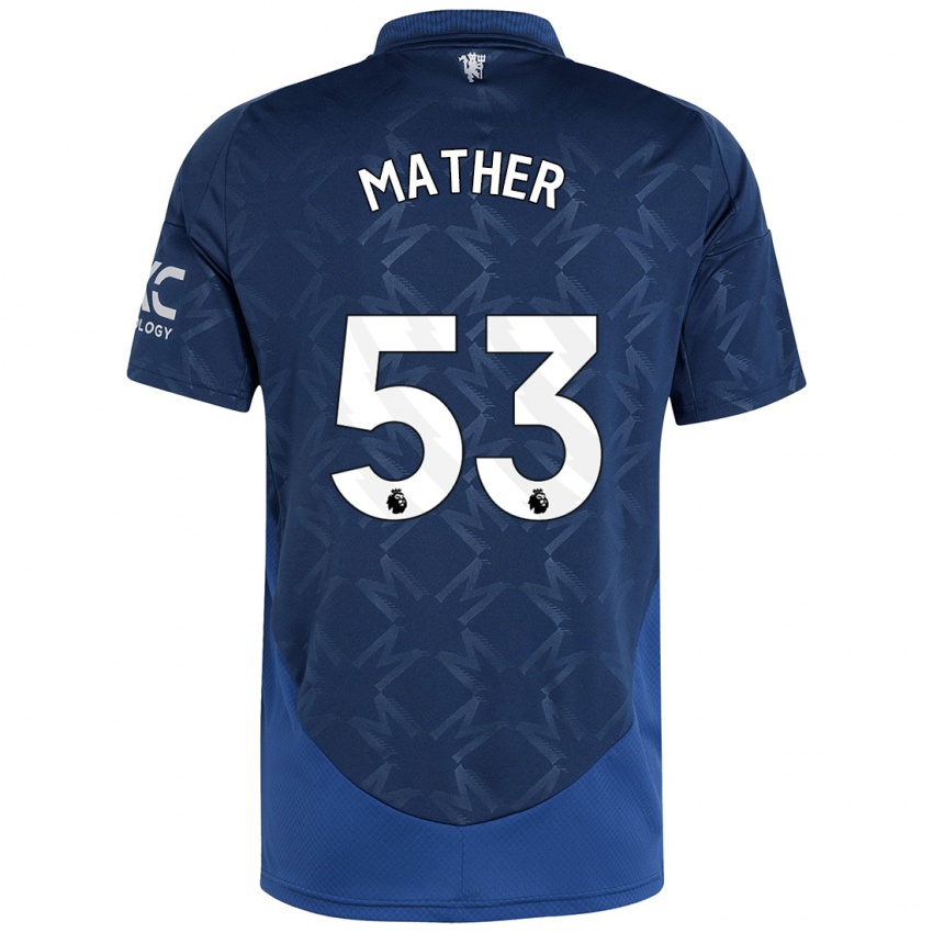 ילדים Sam Mather #53 אִינדִיגוֹ הרחק ג'רזי 2024/25 חולצה קצרה