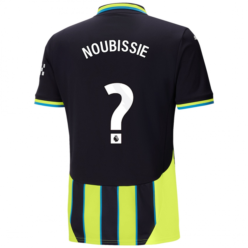 ילדים Tyrese Noubissie #0 כחול צהוב הרחק ג'רזי 2024/25 חולצה קצרה