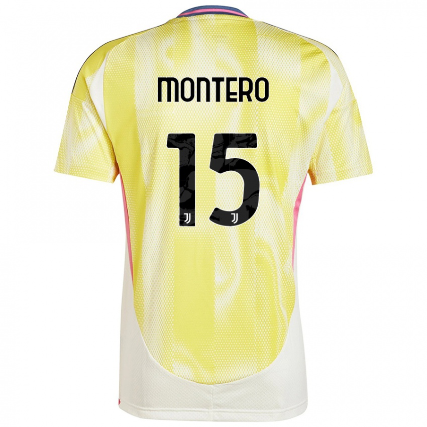 ילדים Alfonso Montero #15 צהוב סולארי הרחק ג'רזי 2024/25 חולצה קצרה