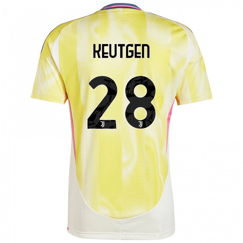 ילדים Enzo Keutgen #28 צהוב סולארי הרחק ג'רזי 2024/25 חולצה קצרה