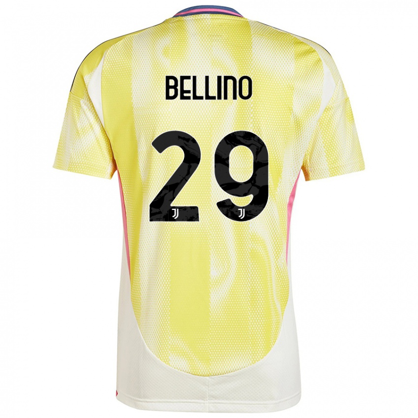 ילדים Filippo Bellino #29 צהוב סולארי הרחק ג'רזי 2024/25 חולצה קצרה