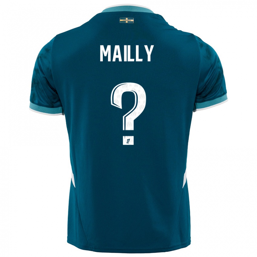 ילדים Evan Mailly #0 כחול טורקיז הרחק ג'רזי 2024/25 חולצה קצרה