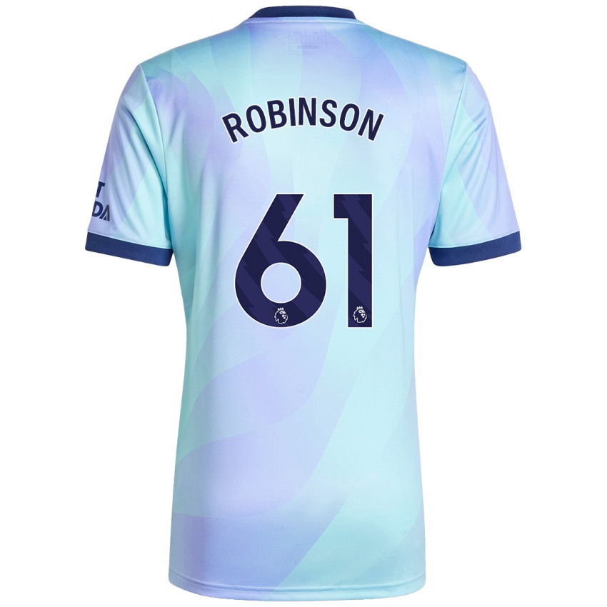 ילדים Josh Robinson #61 אקווה ג'רזי קיט שלישי 2024/25 חולצה קצרה