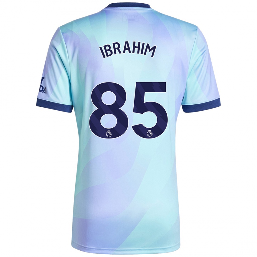 ילדים Ife Ibrahim #85 אקווה ג'רזי קיט שלישי 2024/25 חולצה קצרה