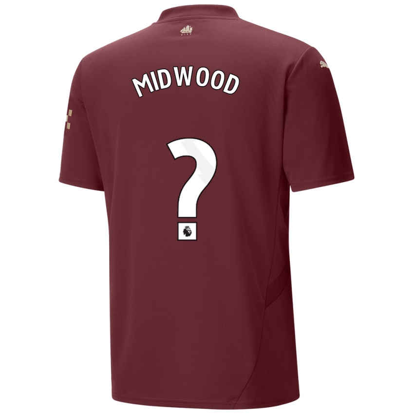 ילדים Kylan Midwood #0 חוּם עֲרמוֹנִי ג'רזי קיט שלישי 2024/25 חולצה קצרה