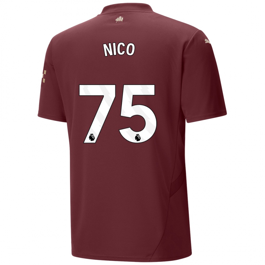 ילדים Nico O'reilly #75 חוּם עֲרמוֹנִי ג'רזי קיט שלישי 2024/25 חולצה קצרה