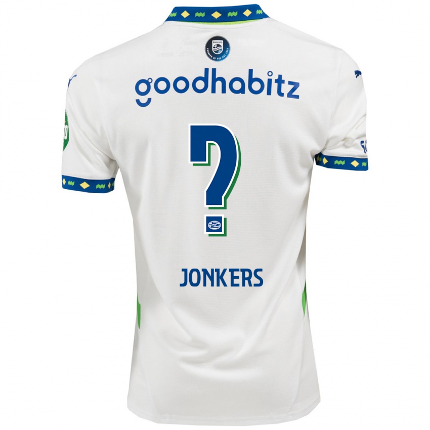 ילדים Brent Jonkers #0 לבן כחול כהה ג'רזי קיט שלישי 2024/25 חולצה קצרה