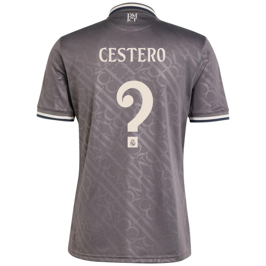 ילדים Jorge Cestero #0 פֶּחָם ג'רזי קיט שלישי 2024/25 חולצה קצרה